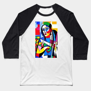 Cubist Style Modern Art Painting Baseball T-Shirt